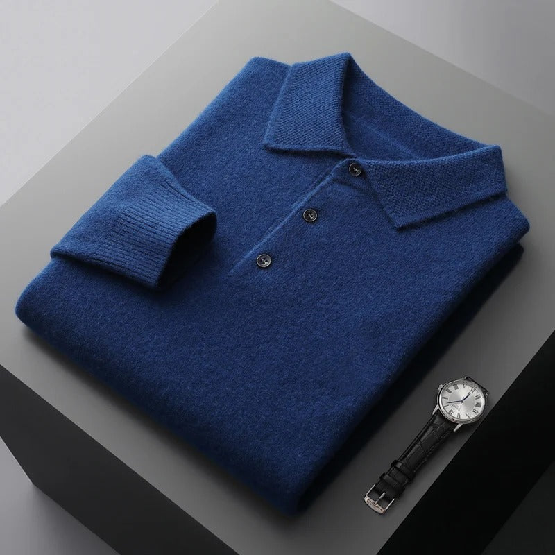 Élore | Pull polo en maille fine