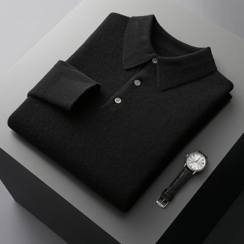 Élore | Pull polo en maille fine